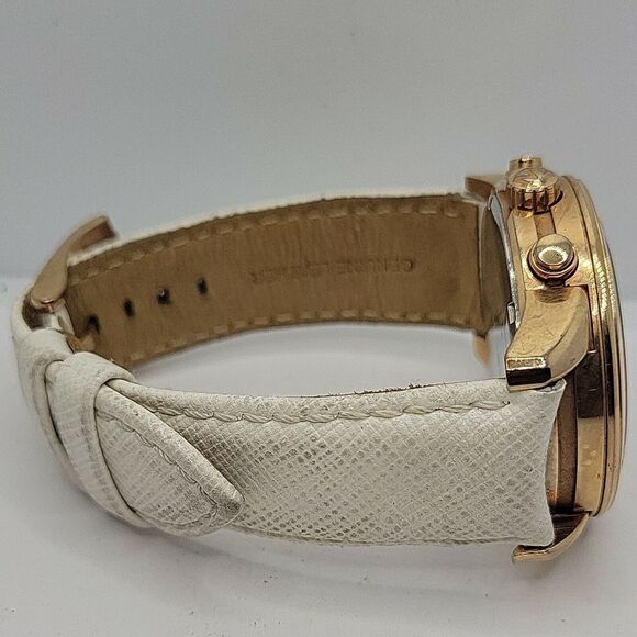 Michael Kors Mercer MK2289 Women's White Leather Analog Dial Quartz Watch AM419 - Picture 9 of 10